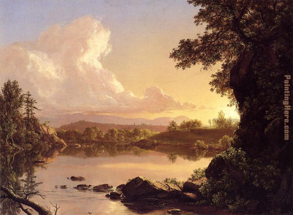 Scene on the Catskill Creek, New York painting - Frederic Edwin Church Scene on the Catskill Creek, New York art painting